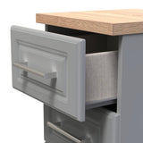 Kent 2 Drawer 2 Door Double Wardrobe, 3 Drawer Bedside & 3 Drawer Deep Chest of Drawers