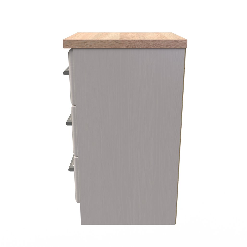 Kent 2 Door Mirrored Double Wardrobe, 3 Drawer Bedsides & 3 Drawer Deep Chest of Drawers
