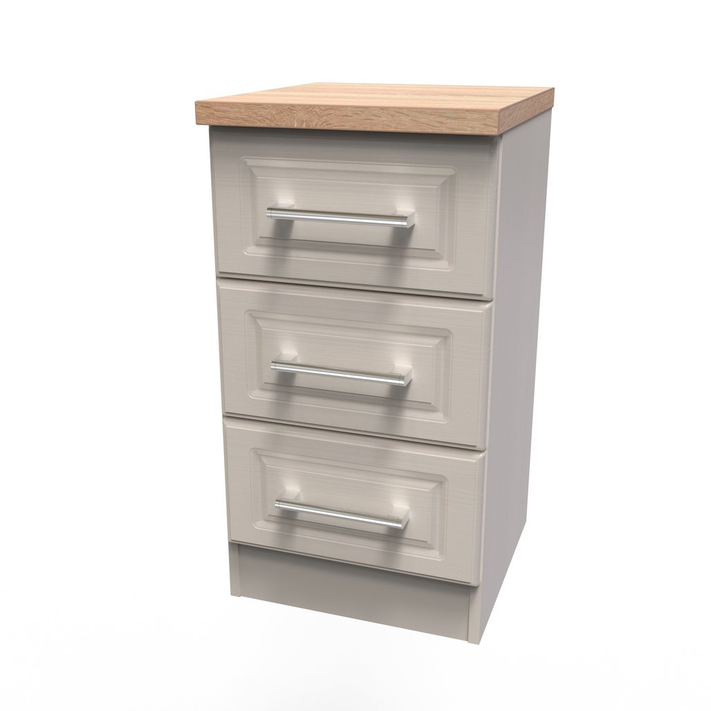 Kent 2 Door Mirrored Double Wardrobe, 3 Drawer Bedsides & 3 Drawer Deep Chest of Drawers