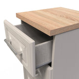 Kent 3 Drawer Bedside Table with Oak Top