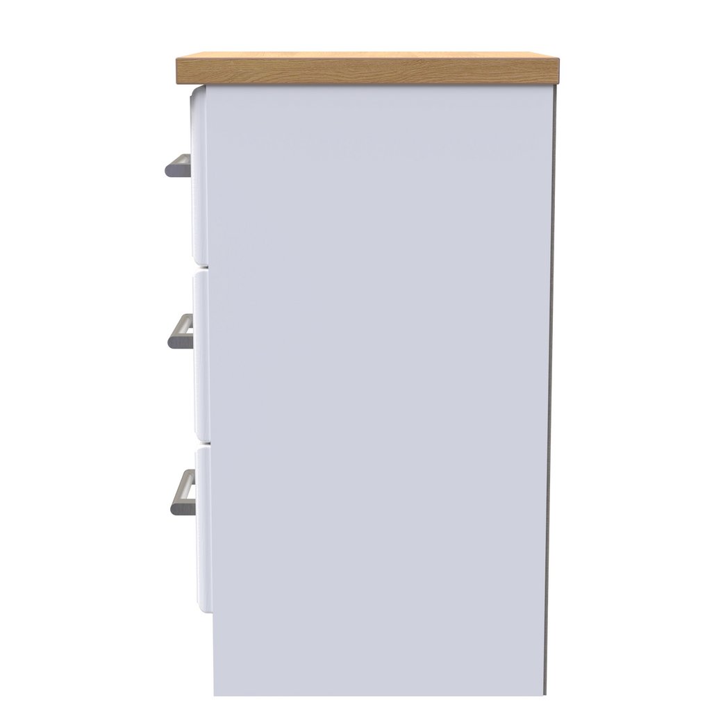 Kent 2 Door Mirrored Double Wardrobe, 3 Drawer Bedsides & 3 Drawer Deep Chest of Drawers