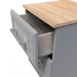 Kent 2 Drawer Bedside Table with Oak Top