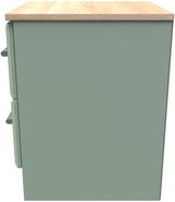 Kent 2 Drawer Bedside Table with Oak Top