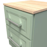 Kent 2 Drawer Bedside Table with Oak Top