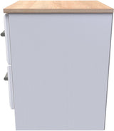 Kent 2 Drawer Bedside Table with Oak Top
