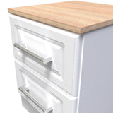 Kent 2 Drawer Bedside Table with Oak Top