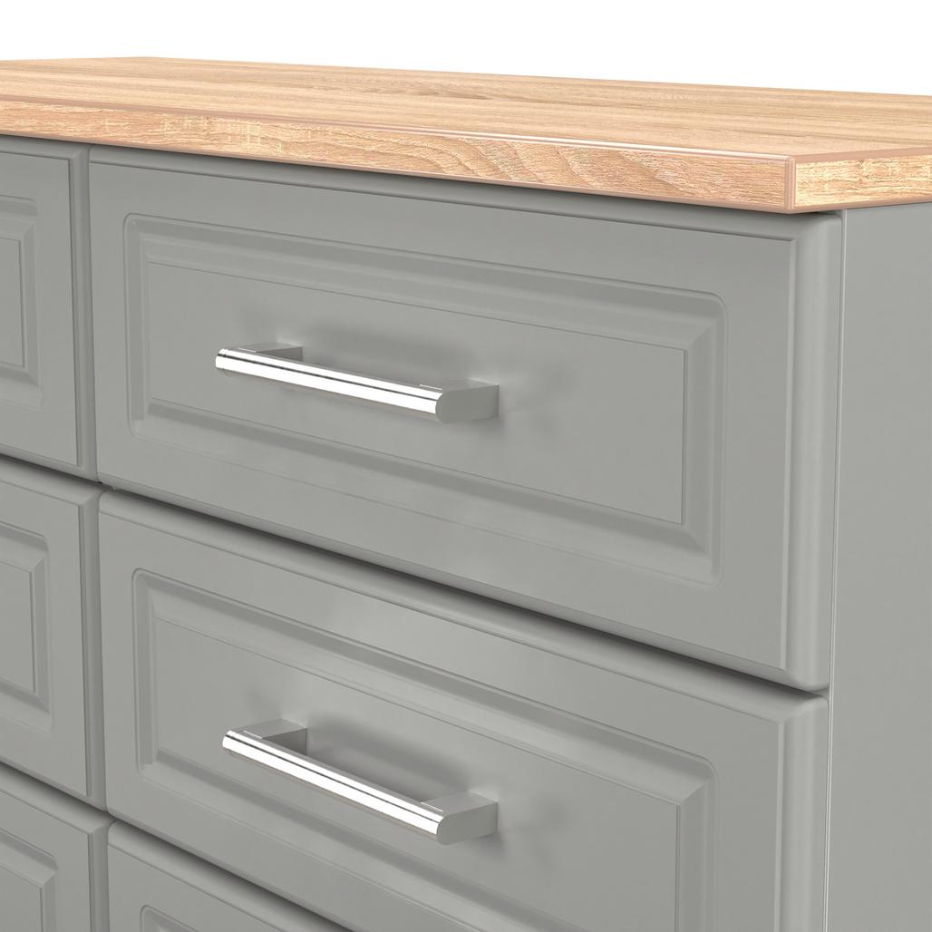 Kent 6 Drawer Midi Chest of Drawers with Oak Top