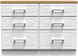 Kent 6 Drawer Midi Chest of Drawers with Oak Top