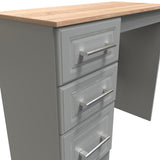 Kent 3 Drawer Pedestal Dressing Table with Oak Top