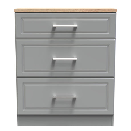 Kent 3 Drawer Deep Chest with Oak Top