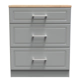Kent 2 Drawer 2 Door Double Wardrobe, 3 Drawer Bedside & 3 Drawer Deep Chest of Drawers