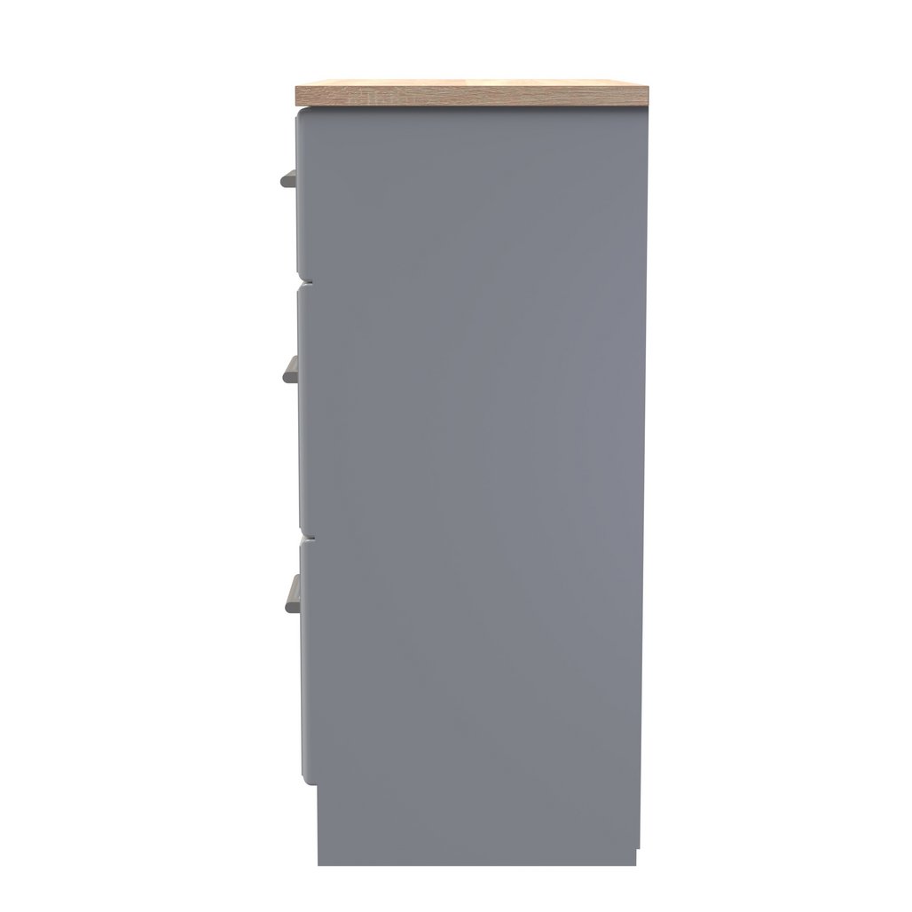 Kent 2 Drawer 2 Door Double Wardrobe, 3 Drawer Bedside & 3 Drawer Deep Chest of Drawers