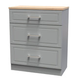 Kent 3 Drawer Deep Chest with Oak Top