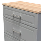 Kent 2 Drawer 2 Door Double Wardrobe, 3 Drawer Bedside & 3 Drawer Deep Chest of Drawers