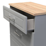 Kent 2 Drawer 2 Door Double Wardrobe, 3 Drawer Bedside & 3 Drawer Deep Chest of Drawers
