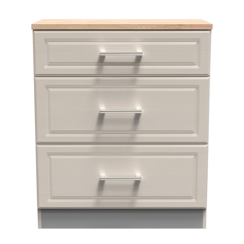 Kent 3 Drawer Deep Chest with Oak Top