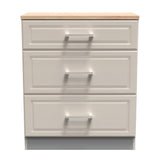 Kent 3 Drawer Deep Chest with Oak Top
