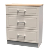 Kent 3 Drawer Deep Chest with Oak Top