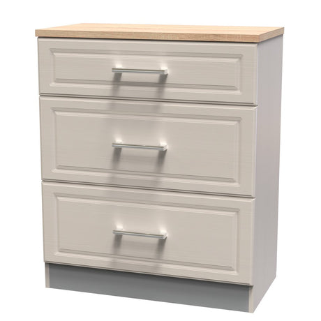 Kent 3 Drawer Deep Chest with Oak Top