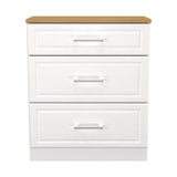 Kent 3 Drawer Deep Chest with Oak Top