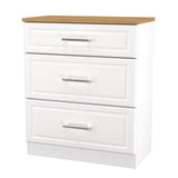 Kent 2 Door Mirrored Double Wardrobe, 3 Drawer Bedsides & 3 Drawer Deep Chest of Drawers
