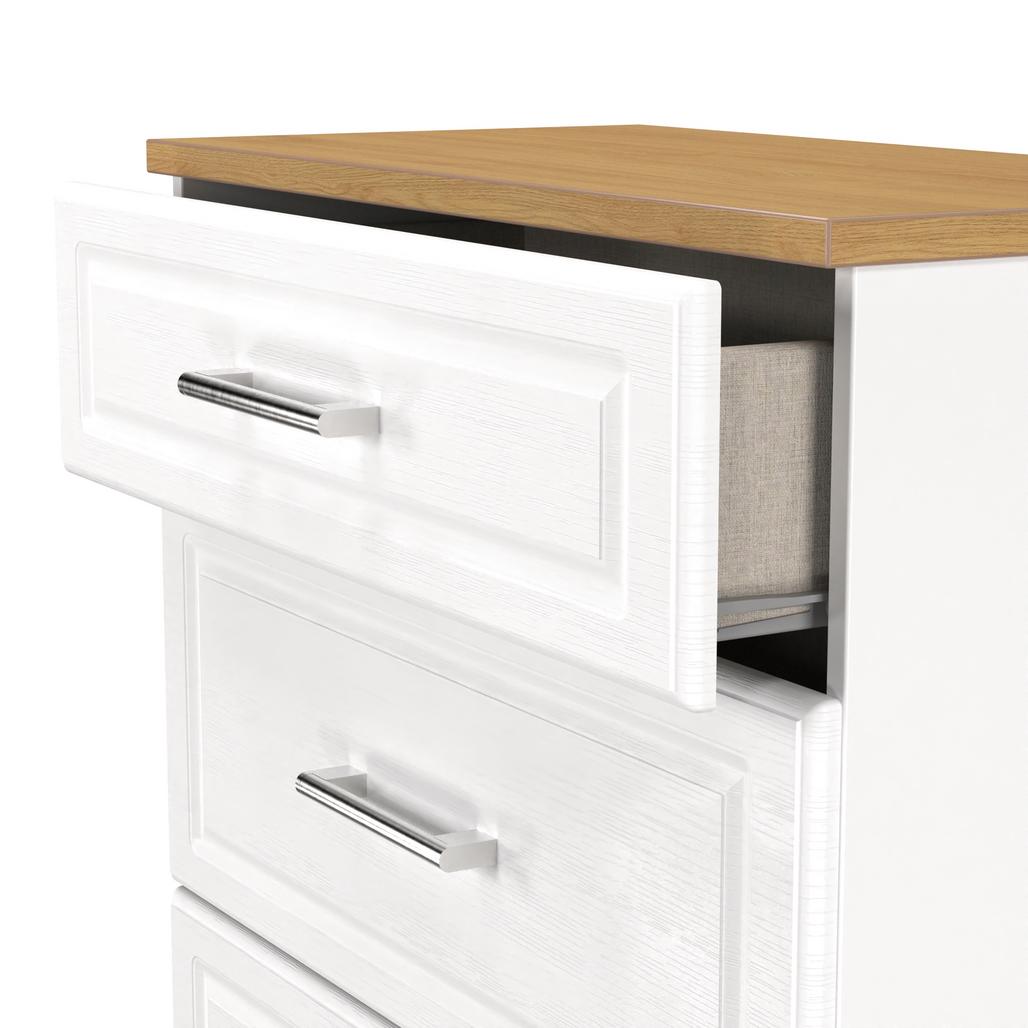Kent 2 Door Mirrored Double Wardrobe, 3 Drawer Bedsides & 3 Drawer Deep Chest of Drawers