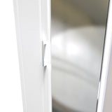 Kent Mirrored 2 Door Double Wardrobe with Oak Top