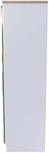 Kent Mirrored 2 Door Double Wardrobe with Oak Top