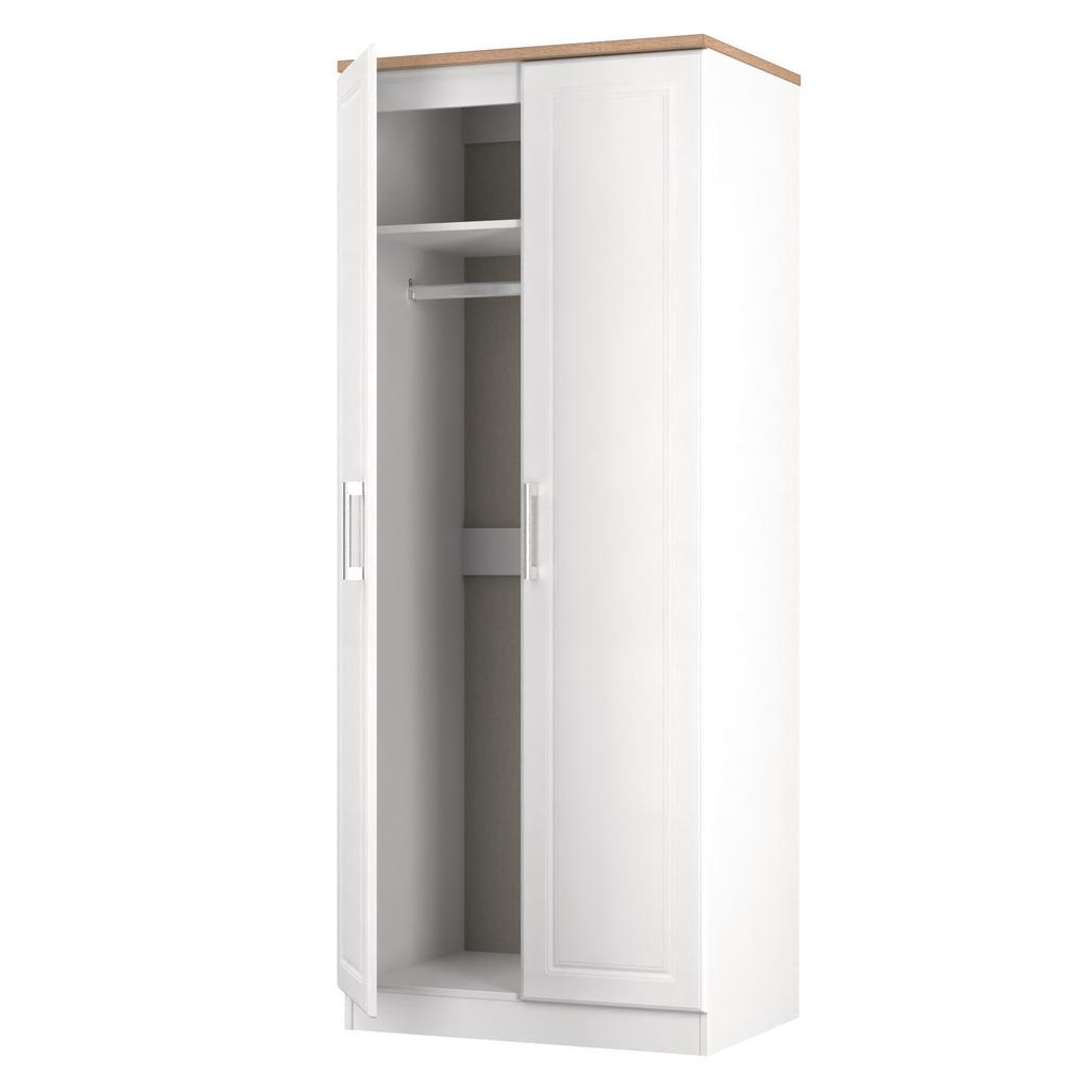 Kent 2 Door Double Wardrobe, 3 Drawer Bedside & 3 Drawer Deep Chest of Drawers