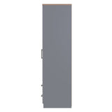 Kent 2 Drawer 2 Door Double Wardrobe with Oak Top