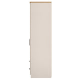 Kent 2 Drawer 2 Door Double Wardrobe with Oak Top