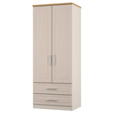 Kent 2 Drawer 2 Door Double Wardrobe, 3 Drawer Bedside & 3 Drawer Deep Chest of Drawers