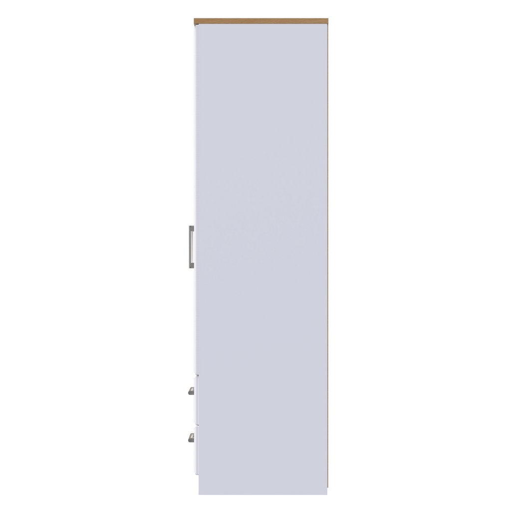 Kent 2 Drawer 2 Door Double Wardrobe, 3 Drawer Bedside & 3 Drawer Deep Chest of Drawers
