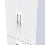 Kent 2 Drawer 2 Door Double Wardrobe with Oak Top