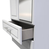 Kent 2 Drawer 2 Door Mirrored Double Wardrobe, 3 Drawer Bedside & 3 Drawer Deep Chest of Drawers