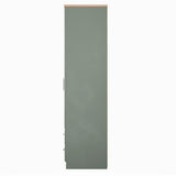 Kent Tall Mirrored 2 Door 2 Drawer Double Wardrobe with Oak Top