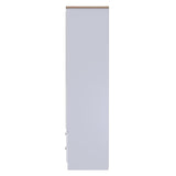 Kent Tall Mirrored 2 Door 2 Drawer Double Wardrobe with Oak Top