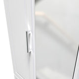 Kent Tall Mirrored 2 Door 2 Drawer Double Wardrobe with Oak Top