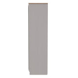 Kent Tall Mirrored 2 Door Double Wardrobe with Oak Top