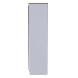Kent Tall Mirrored 2 Door Double Wardrobe with Oak Top