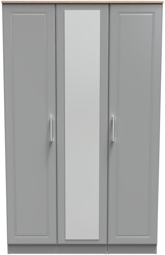 Kent Mirrored 3 Door Triple Wardrobe