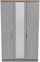 Kent Mirrored 3 Door Triple Wardrobe