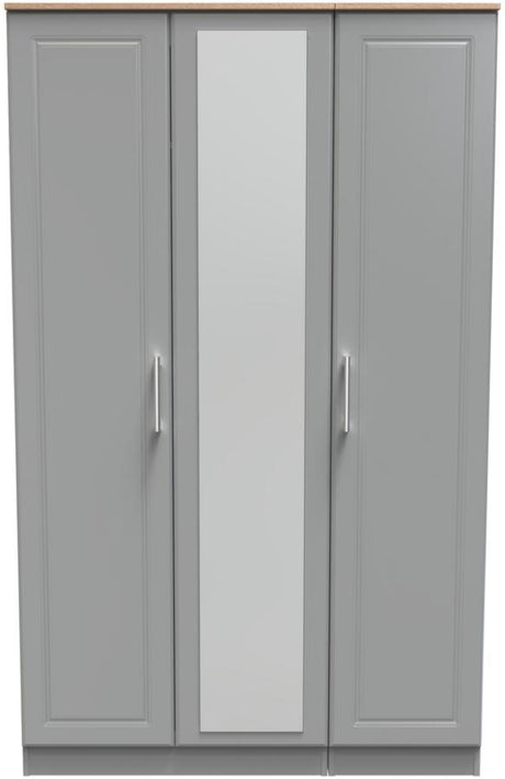 Kent Mirrored 3 Door Triple Wardrobe