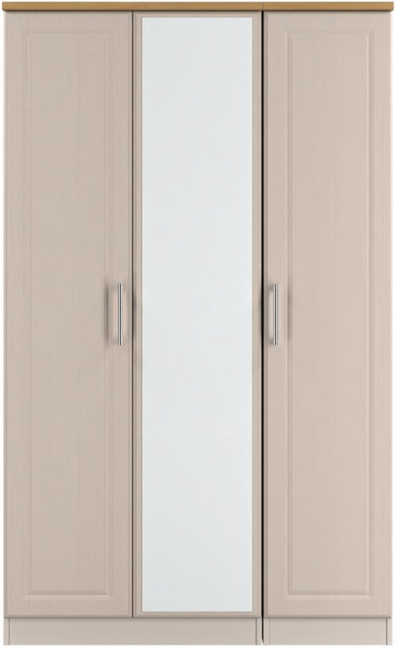 Kent Mirrored 3 Door Triple Wardrobe