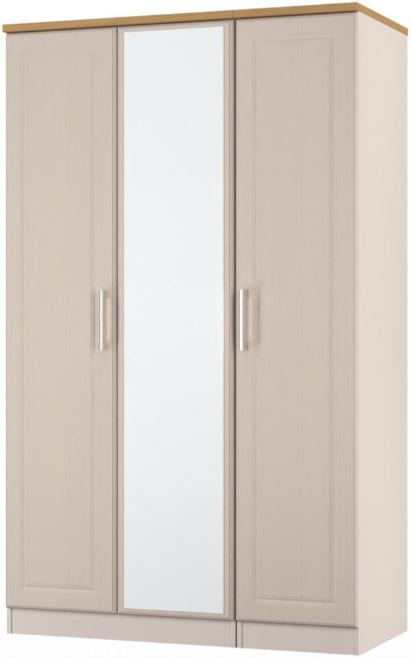 Kent Mirrored 3 Door Triple Wardrobe