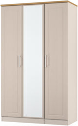 Kent Mirrored 3 Door Triple Wardrobe
