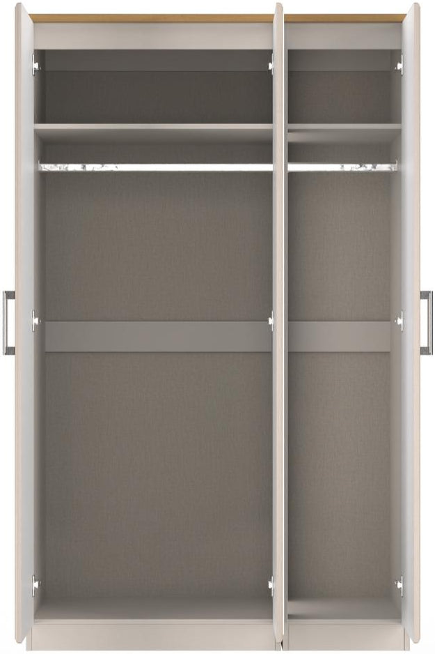 Kent Mirrored 3 Door Triple Wardrobe