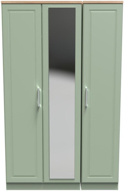 Kent Mirrored 3 Door Triple Wardrobe