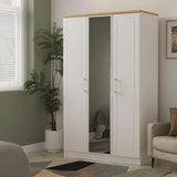 Kent Mirrored 3 Door Triple Wardrobe