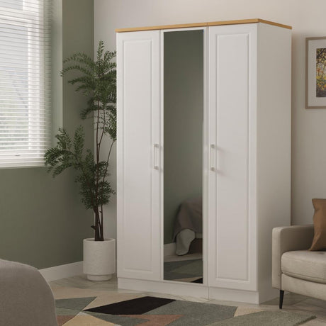 Kent Mirrored 3 Door Triple Wardrobe
